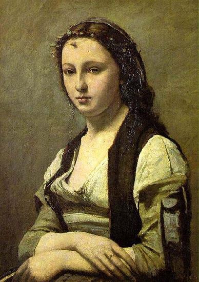 Jean Baptiste Camille  Corot Woman with a Pearl China oil painting art